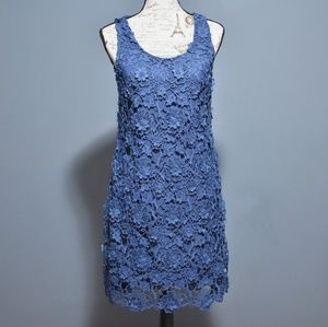 Modcloth Wendy Bird Blue Lace Overlay Dress NWOT
